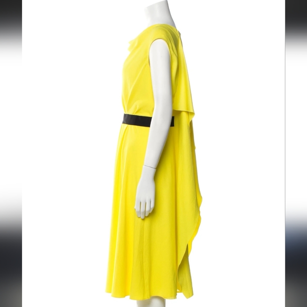 Paule Ka Cowl Neck Dress with Back Drape Details